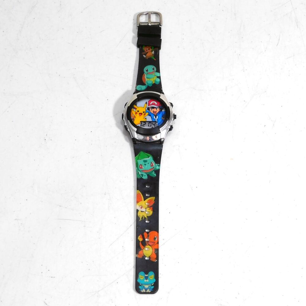 Accutime Kids Pokemon Watch Tested Working LCD Quartz 2021 Ash Pikachu Starters